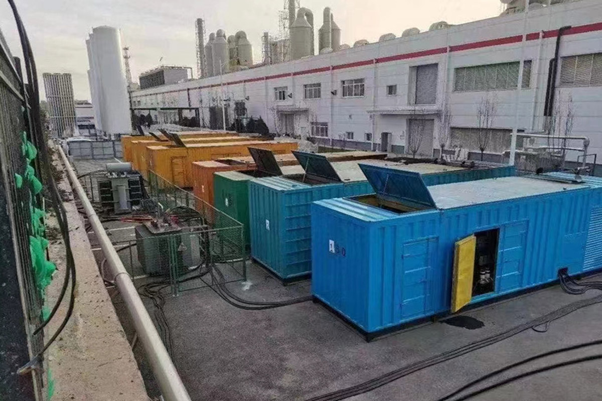 包河发电机租赁施工现场